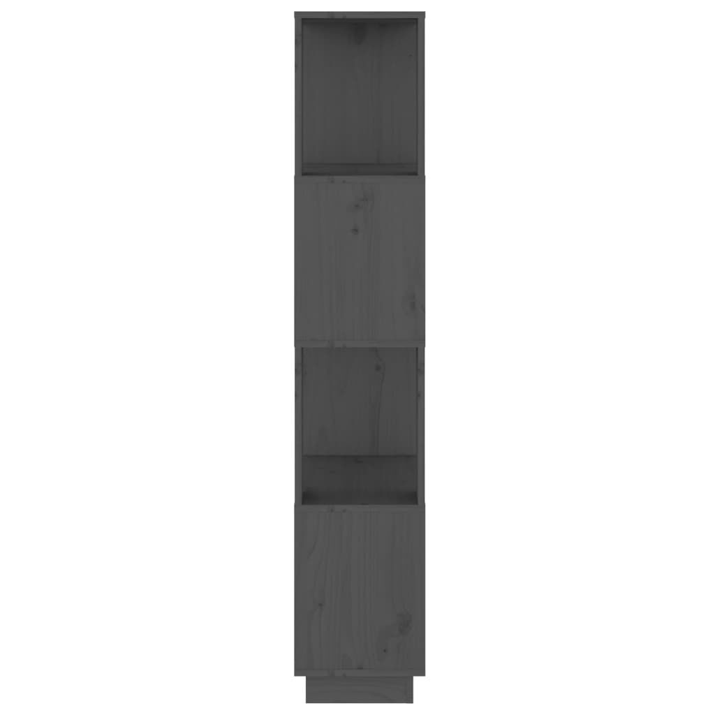 vidaXL Βιβλιοθήκη/Διαχωριστικό Χώρου Γκρι 51x25x132 εκ. Μασίφ Πεύκο