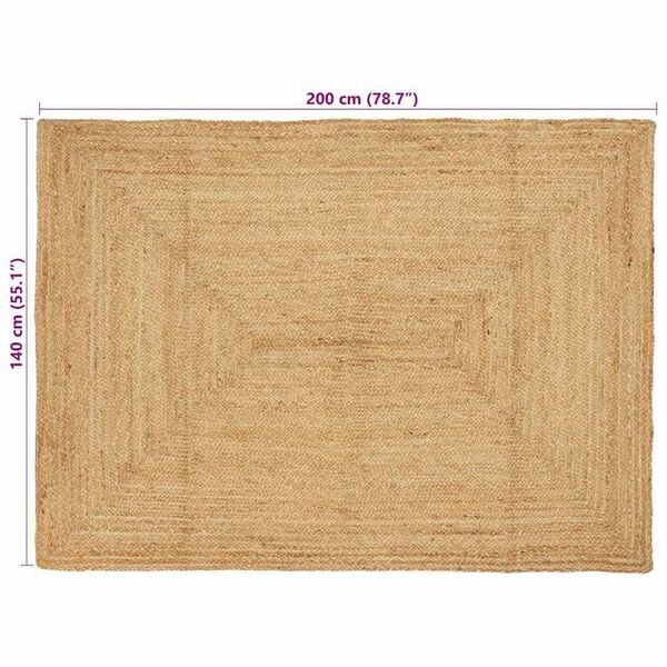 vidaXL Χαλί Μπεζ 140 x 200 cm Γιούτα