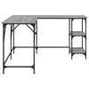 vidaXL Γραφείο Γκρι Sonoma 139x139x75 εκ. από Επεξεργασμένο Ξύλο