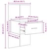vidaXL &Kappa;&omicron;&mu;&omicron;&delta;ί&nu;&omicron; 2 pcs &Pi;&alpha;&lambda;&iota;ό &xi;ύ&lambda;&omicron; 50 x 32,5 x 80 &epsilon;&kappa;. &Epsilon;&pi;&epsilon;&xi;&epsilon;&rho;&gamma;&alpha;&sigma;&mu;έ&nu;&omicron; &xi;ύ&lambda;&omicron;