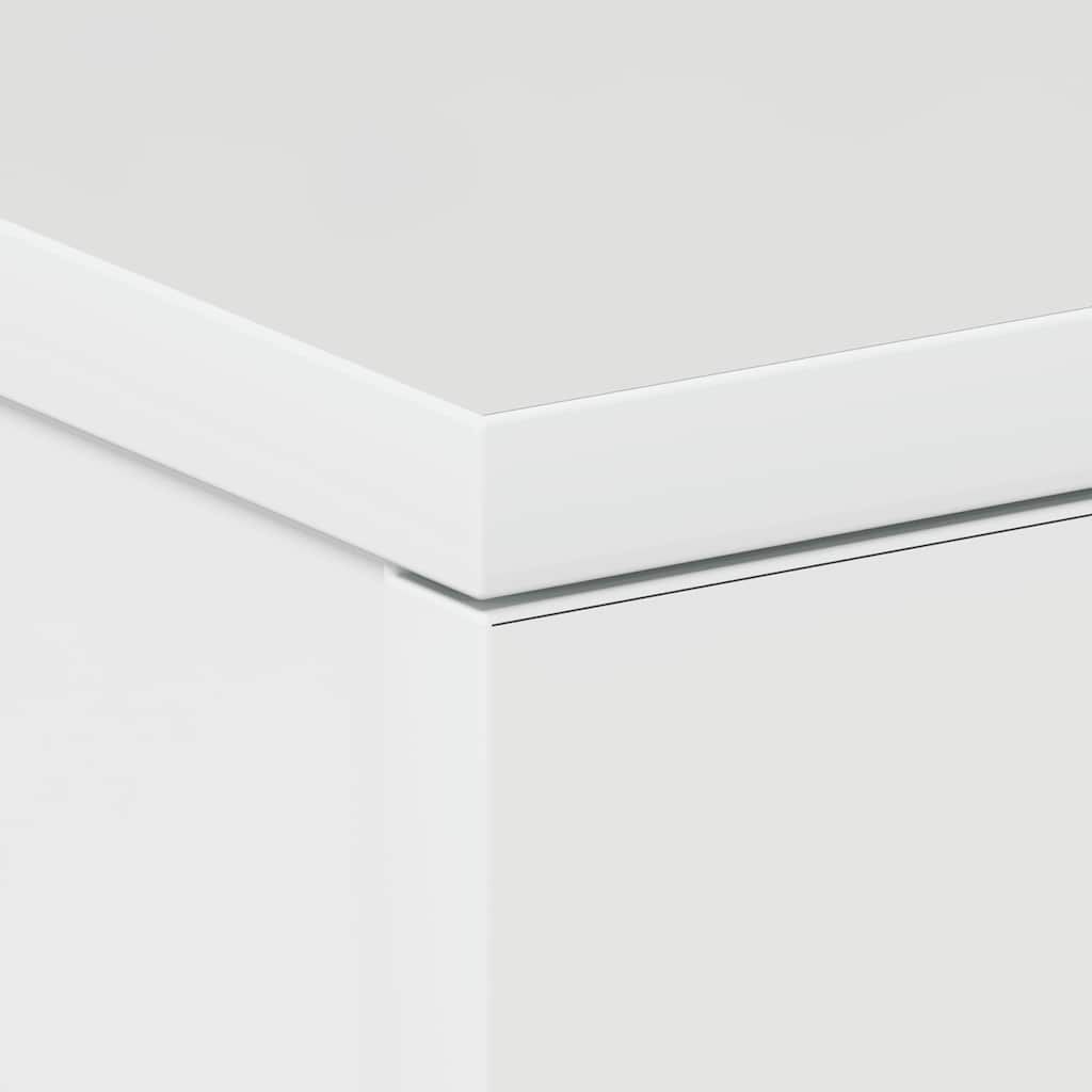 vidaXL Κομοδίνα 2 τεμ. Γυαλιστερό Λευκό 38x35x56 εκ. από Επεξ. Ξύλο