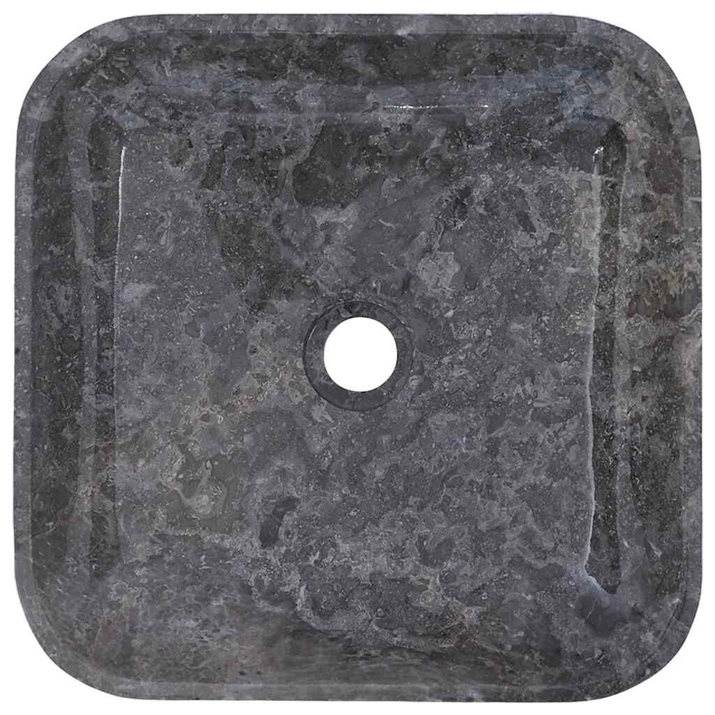vidaXL Νιπτήρας Γκρι 40 x 40 x 10 εκ. Μαρμάρινος