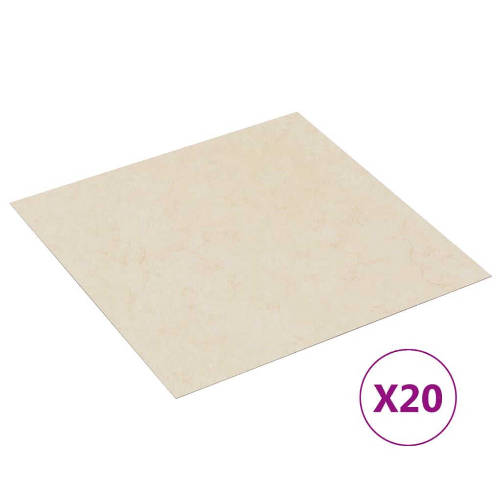 vidaXL Δάπεδο Αυτοκόλλητο Μπεζ 20 Τεμαχίων 1,86 μ² από PVC