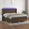 vidaXL &Kappa;&rho;&epsilon;&beta;ά&tau;&iota; Boxspring &mu;&epsilon; &Sigma;&tau;&rho;ώ&mu;&alpha; & LED &Sigma;&kappa;.&Kappa;&alpha;&phi;έ 180x200&epsilon;&kappa;. &Upsilon;&phi;&alpha;&sigma;&mu;ά&tau;&iota;&nu;&omicron;
