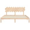 vidaXL Πλαίσιο Κρεβατιού με Κεφαλάρι Μασίφ Ξύλο Super King Size