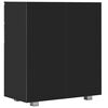 vidaXL Μπουφές Ψηλός Γυαλιστερός Μαύρος 71x35x80εκ. Επεξεργασμένο Ξύλο
