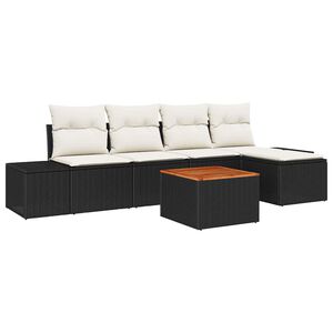 vidaXL &Sigma;&epsilon;&tau; &Kappa;&alpha;&nu;&alpha;&pi;έ &Kappa;ή&pi;&omicron;&upsilon; &mu;&epsilon; &mu;&alpha;&xi;&iota;&lambda;ά&rho;&iota; 6 pcs &Mu;&alpha;ύ&rho;&omicron; &sigma;&upsilon;&nu;&theta;&epsilon;&tau;&iota;&kappa;ό &rho;&alpha;&tau;ά&nu;