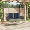 vidaXL Παγκάκι Κούνιας με Μαξιλάρια Γκρι 119 x 56 x 48 εκ. από Συνθετικό Ρατάν