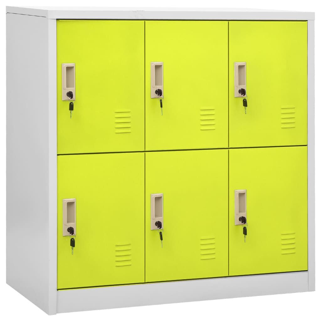 vidaXL Φοριαμοί 2 τεμ. Ανοιχτό Γκρι/Πράσινο 90x45x92,5 εκ. Ατσάλινοι