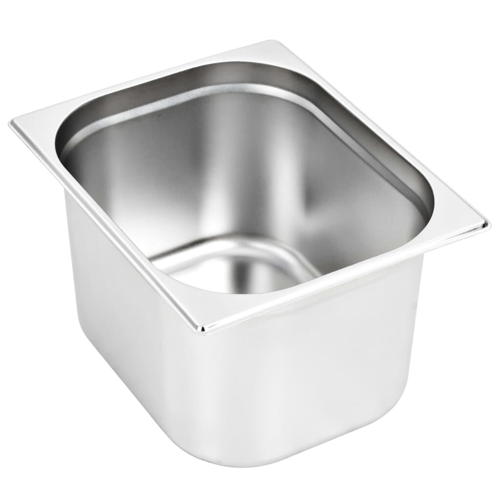 vidaXL Λεκάνες Gastronorm 2 τεμ. GN 1/2 200 χιλ. από Ανοξείδωτο Ατσάλι