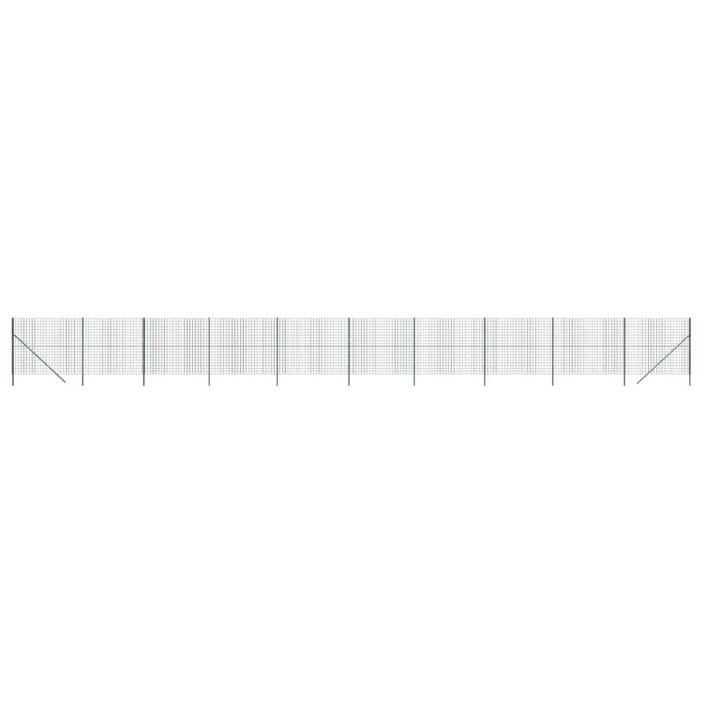 vidaXL Συρματόπλεγμα Περίφραξης Πράσινο 1,2x25 μ. Γαλβανισμένο Ατσάλι