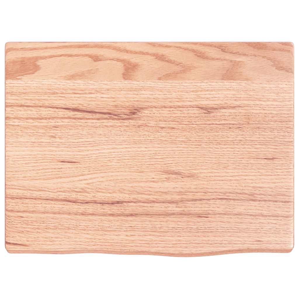 vidaXL Ράφι Τοίχου Ανοιχτό Καφέ 40x30x2 εκ. Επεξεργ. Μασίφ Ξύλο Δρυός
