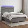 vidaXL &Kappa;&rho;&epsilon;&beta;ά&tau;&iota; Boxspring &mu;&epsilon; &Sigma;&tau;&rho;ώ&mu;&alpha; & LED &Sigma;&kappa;.&Gamma;&kappa;&rho;&iota; 140x200 &epsilon;&kappa; &Upsilon;&phi;&alpha;&sigma;&mu;ά&tau;&iota;&nu;&omicron;