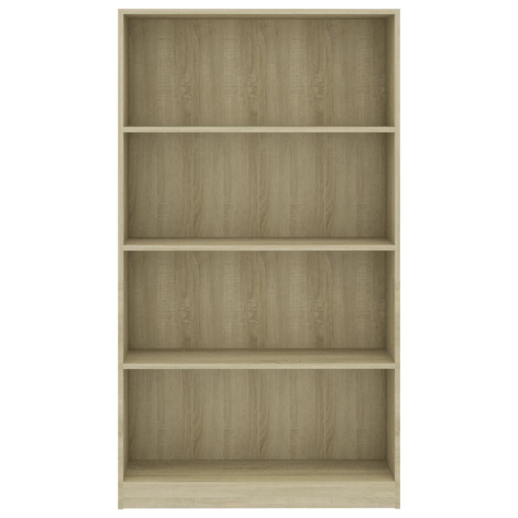 vidaXL Βιβλιοθήκη με 4 Ράφια Sonoma Δρυς 80x24x142 εκ. Επεξ. Ξύλο