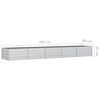 vidaXL Ζαρντινιέρα Υπερυψωμένη Ασημί 400x80x45 εκ. Γαλβανισμ. Χάλυβας