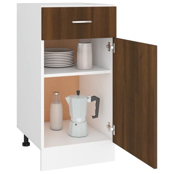vidaXL Έπιπλο Με Συρτάρι Lyon Καφέ Δρυς 40 x 46 x 81,5εκ.