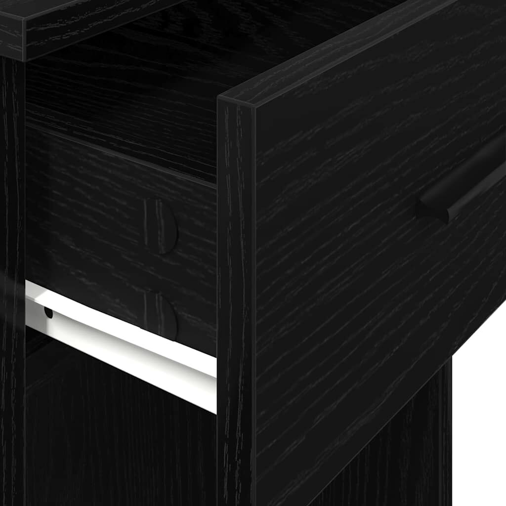 vidaXL Πύργος υπολογιστή με συρτάρι Μαύρο 35x45x77 cm