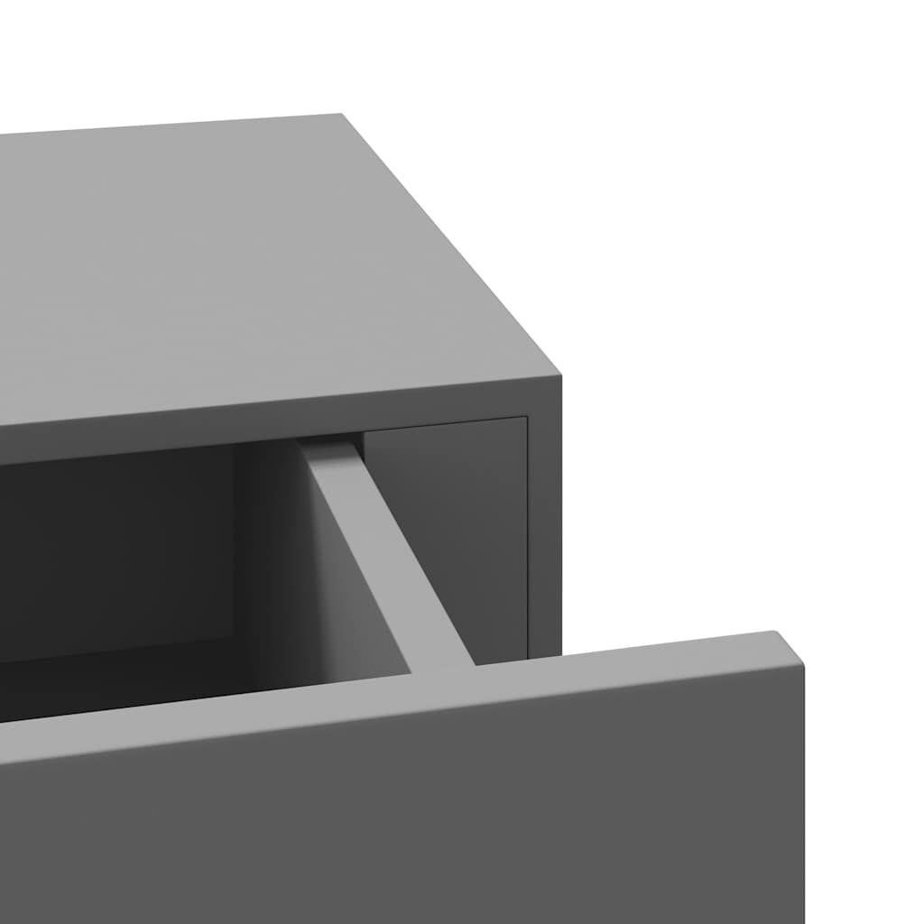 vidaXL Ράφι Επιτοίχιο με Συρτάρι Γκρι 40 x 23,5 x 10 εκ. από MDF