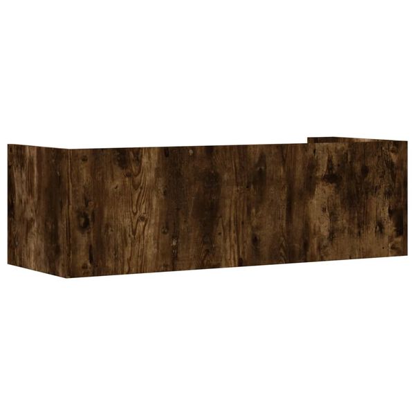 vidaXL Ραφιέρα Τοίχου Καπνιστή Δρυς 100x35x30,5 εκ. Επεξεργασμένο Ξύλο