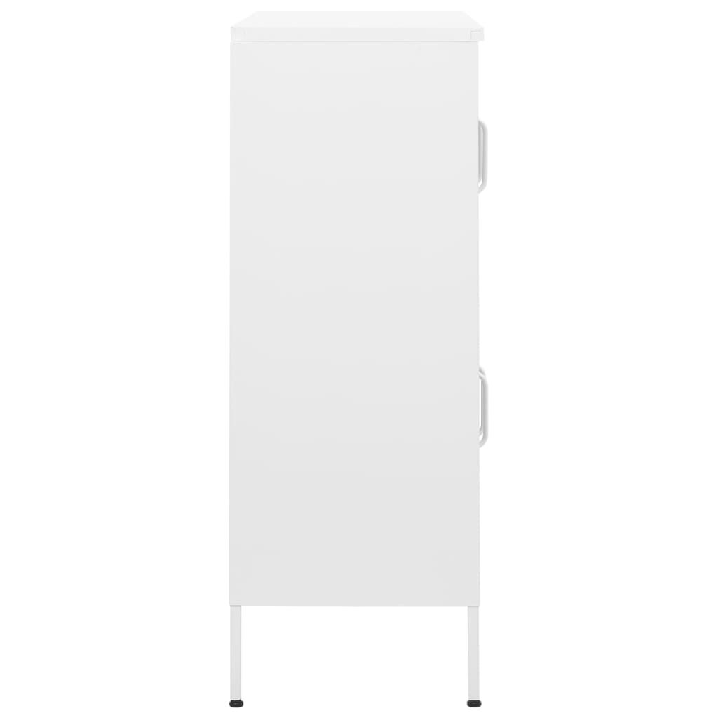 vidaXL Ντουλάπι Αποθήκευσης Λευκό 80 x 35 x 101,5 εκ. από Ατσάλι
