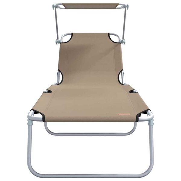 vidaXL Ξαπλώστρα 2-πρόσωπο 2 pcs Taupe 58 x 188 x 77 εκ. ύφασμα