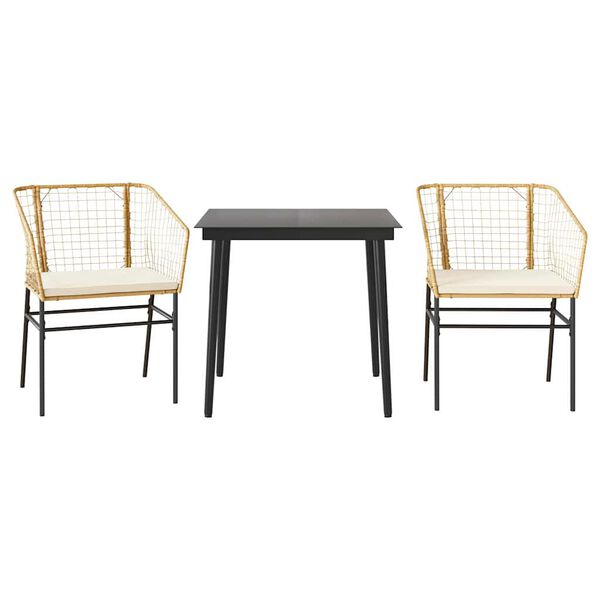 vidaXL &Sigma;&epsilon;&tau; &Tau;&rho;&alpha;&pi;&epsilon;&zeta;&alpha;&rho;ί&alpha;&sigmaf; &Kappa;ή&pi;&omicron;&upsilon; 3 &tau;&epsilon;&mu;. &Kappa;&alpha;&phi;έ &Sigma;&upsilon;&nu;&theta;.&Rho;&alpha;&tau;ά&nu;/&Gamma;&upsilon;&alpha;&lambda;ί &mu;&epsilon; &Mu;&alpha;&xi;&iota;&lambda;ά&rho;&iota;&alpha;