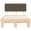 vidaXL Σκελετός Κρεβατιού με Επενδεδυμένο Κεφαλάρι Taupe 120 x 200 cm