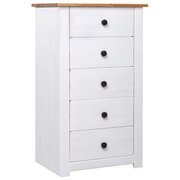 vidaXL Μπουφές Λευκός 46 x 40 x 89 εκ. από Ξύλο Πεύκου Σειρά Panama