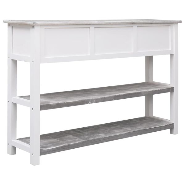 vidaXL Μπουφές Αντικέ Γκρι 115 x 30 x 76 εκ. από Ξύλο