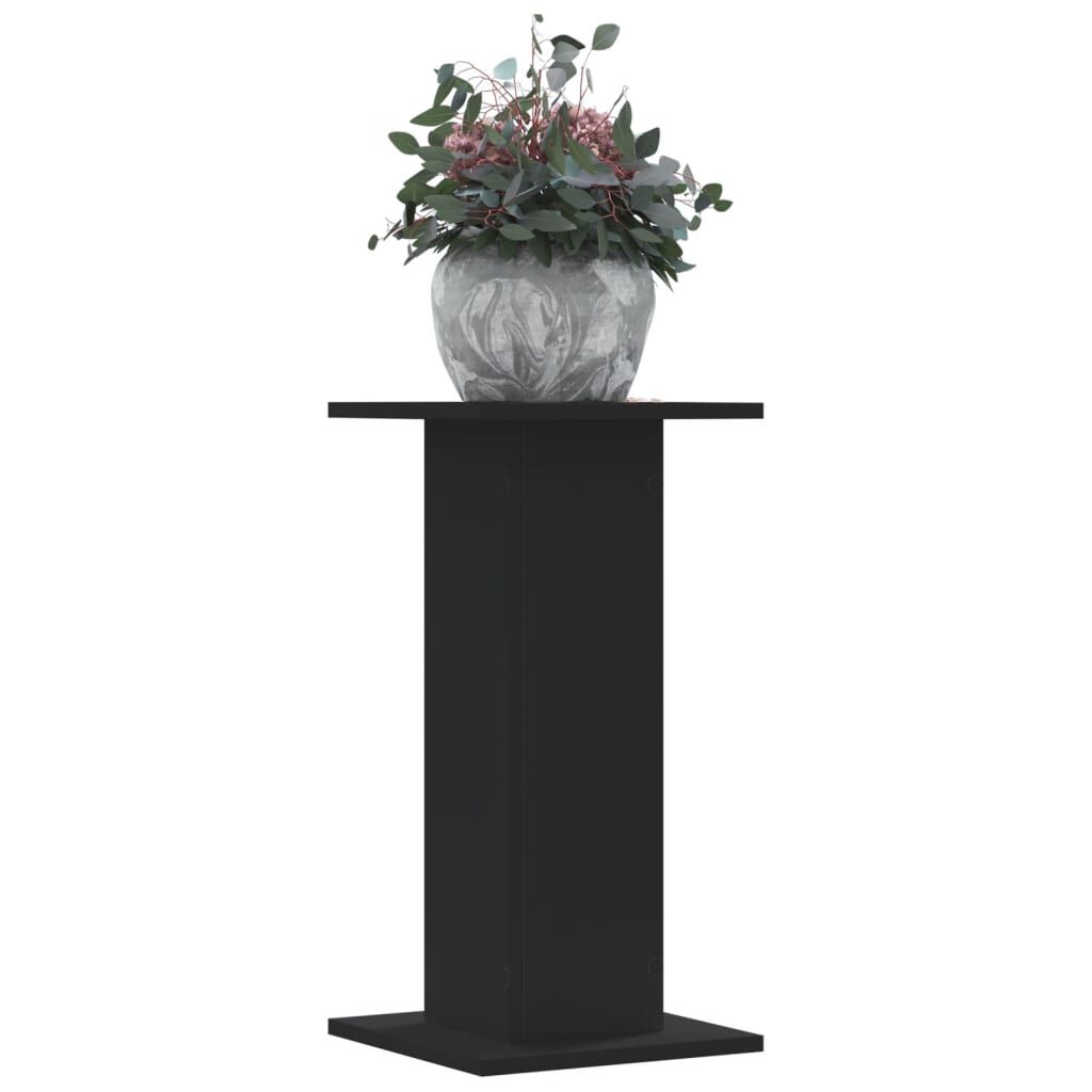 vidaXL Βάσεις Φυτών 2 τεμ. Μαύρες 30x30x60 εκ. από Επεξεργασμένο Ξύλο