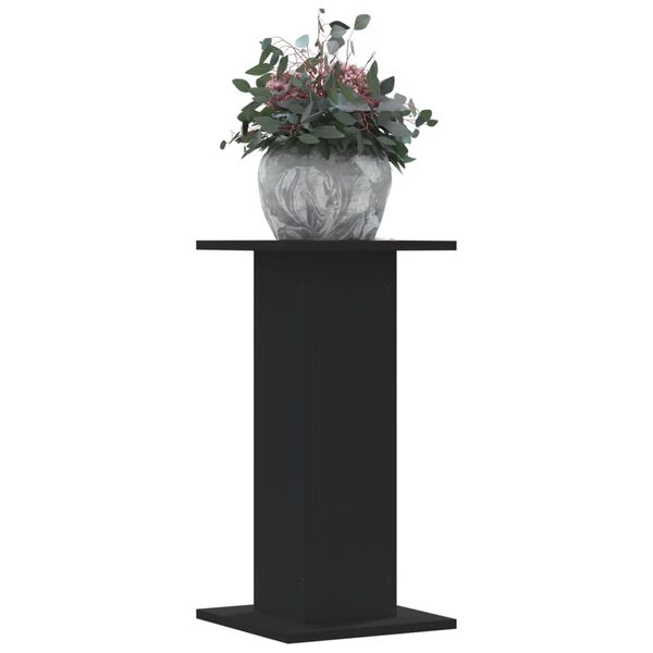 vidaXL Βάσεις Φυτών 2 τεμ. Μαύρες 30x30x60 εκ. από Επεξεργασμένο Ξύλο
