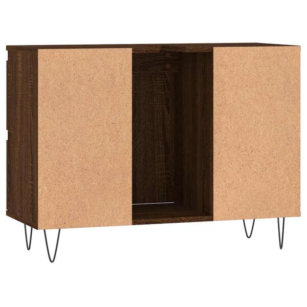 vidaXL Ντουλάπι Μπάνιου Καφέ Δρυς 80 x 33 x 60 εκ. Επεξεργασμένο Ξύλο