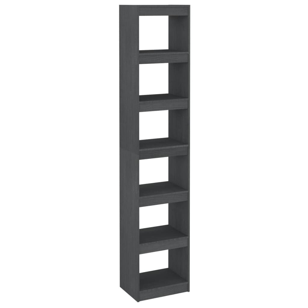 vidaXL Βιβλιοθήκη/Διαχωριστικό Χώρου Γκρι 40x30x199 εκ. Ξύλο Πεύκου