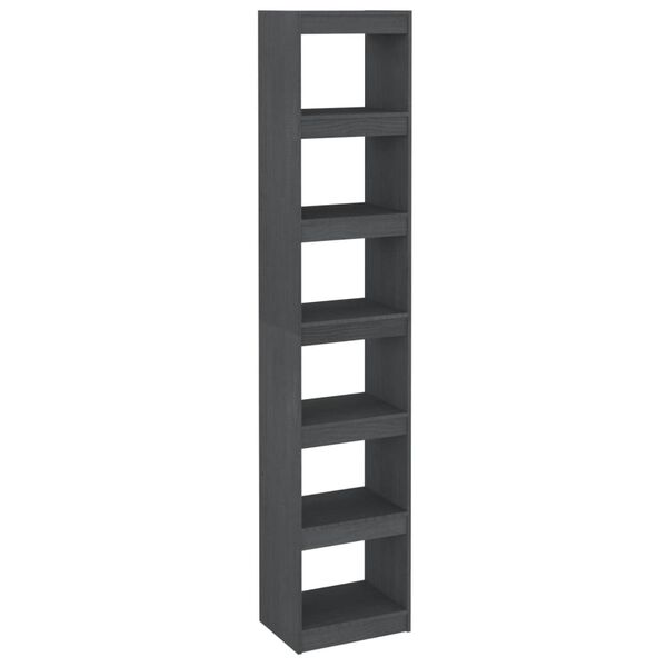 vidaXL Βιβλιοθήκη/Διαχωριστικό Χώρου Γκρι 40x30x199 εκ. Ξύλο Πεύκου