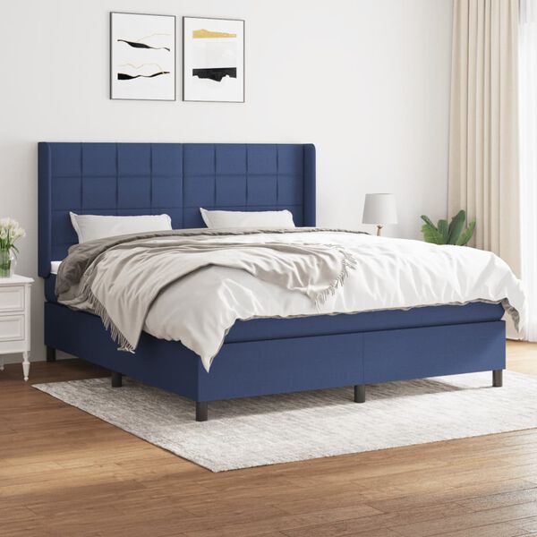vidaXL &Kappa;&rho;&epsilon;&beta;ά&tau;&iota; Boxspring &mu;&epsilon; &Sigma;&tau;&rho;ώ&mu;&alpha; &Mu;&pi;&lambda;&epsilon; 160x200 &epsilon;&kappa;. &Upsilon;&phi;&alpha;&sigma;&mu;ά&tau;&iota;&nu;&omicron;