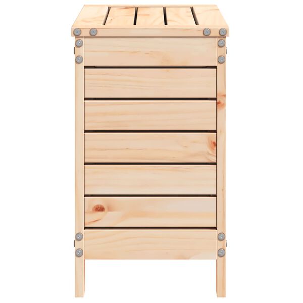 vidaXL Υποπόδιο Κήπου 62x31,5x52 εκ. από Μασίφ Ξύλο Πεύκου