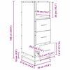 vidaXL Ντουλάπι Μπάνιου με συρτάρι Μαύρη δρυς 35 x 37.5 x 100 εκ.