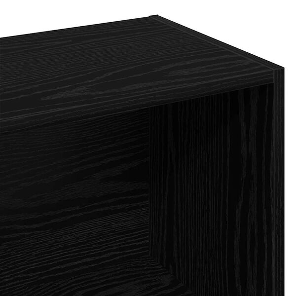 vidaXL Ραφιέρα με Ντουλάπια Μαύρη 60 x 29,5 x 90 εκ. από Επεξ. Ξύλο