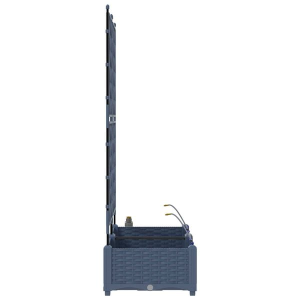 vidaXL Ζαρντινιέρες κήπου Γκρι 80 x 40 x 126 cm Ατσάλι