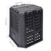 vidaXL Κάδος Κομποστοποίησης Μαύρος 68,9 x 68,9 x 83,9 εκ. 360 Λίτρων
