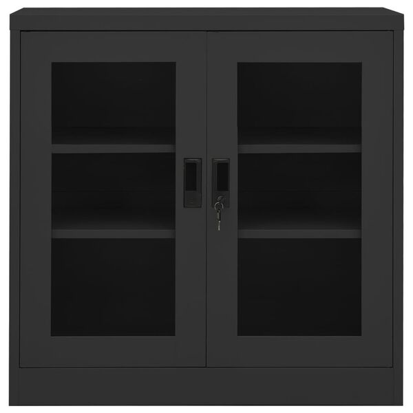 vidaXL Ντουλάπα Γραφείου Ανθρακί 90 x 40 x 90 εκ. Ατσάλινη