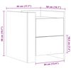 vidaXL Κομοδίνο Γκρι Σκυροδ. 45x50x50 εκ. από Επεξεργασμένο Ξύλο