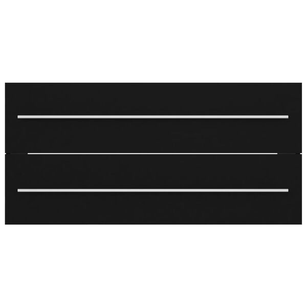 vidaXL Ντουλάπι Νιπτήρα Μαύρο 100 x 38,5 x 48 εκ. από Επεξ. Ξύλο