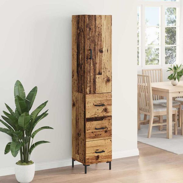 vidaXL Highboard &Pi;&alpha;&lambda;&iota;ό &Xi;ύ&lambda;&omicron; 69,5 x 34 x 180 &epsilon;&kappa;. &Epsilon;&pi;&epsilon;&xi;&epsilon;&rho;&gamma;&alpha;&sigma;&mu;έ&nu;&omicron; &xi;ύ&lambda;&omicron;