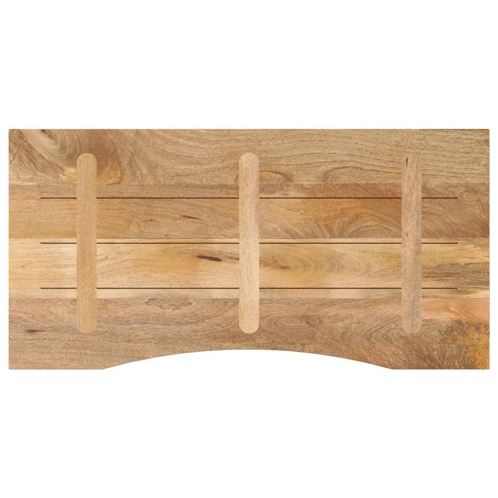 vidaXL Επιφάνεια Γραφείου Καμπύλη 120x50x2,5 εκ Μασίφ Ακατ. Μάνγκο