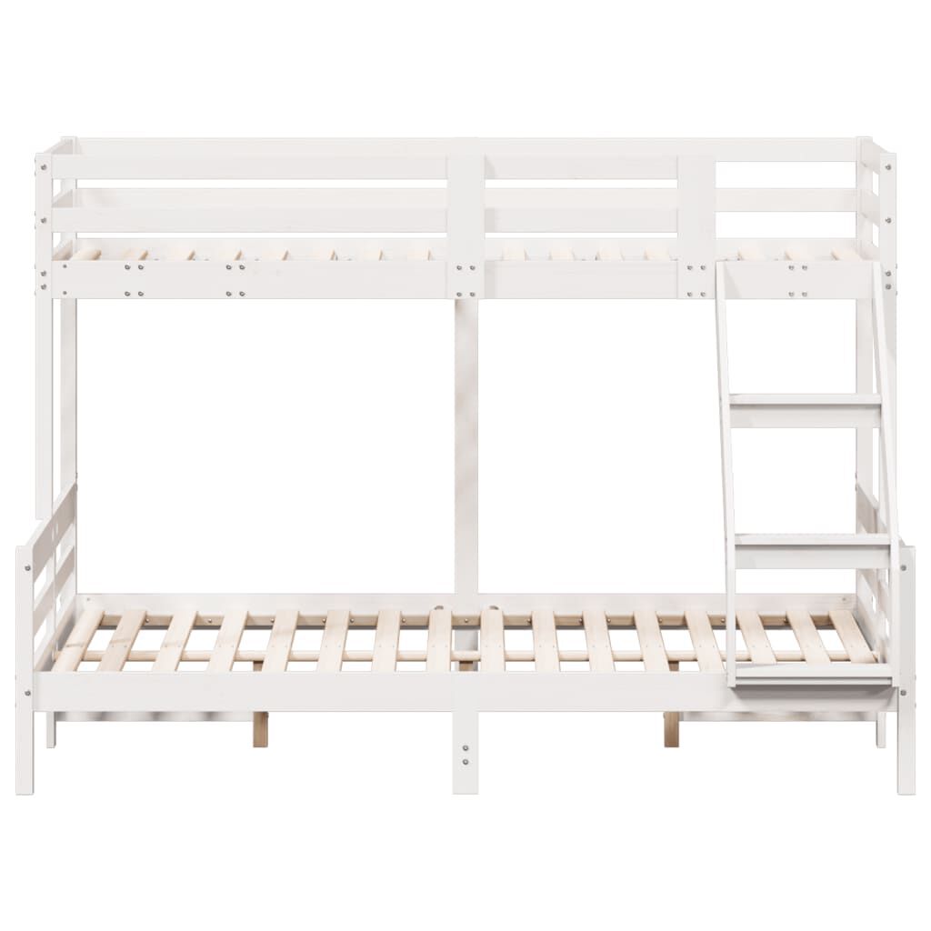 vidaXL Κουκέτα 80x200/140x200 εκ. Λευκό από Μασίφ Ξύλο Πεύκου