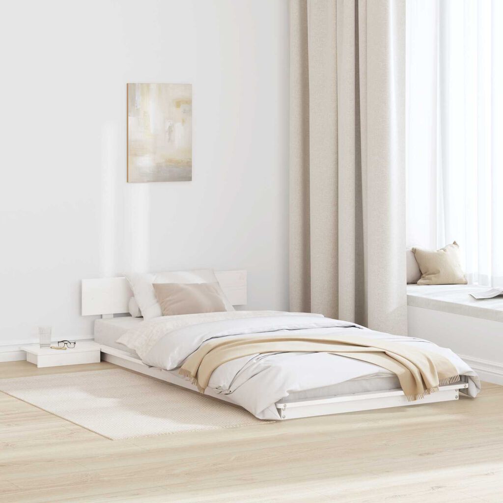 vidaXL Σκελετός Κρεβατιού Καφέ 75 x 190 cm ξύλο