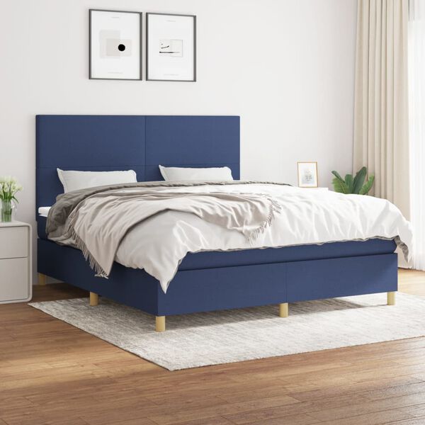 vidaXL &Kappa;&rho;&epsilon;&beta;ά&tau;&iota; Boxspring &mu;&epsilon; &Sigma;&tau;&rho;ώ&mu;&alpha; &Mu;&pi;&lambda;&epsilon; 180x200 &epsilon;&kappa;. &Upsilon;&phi;&alpha;&sigma;&mu;ά&tau;&iota;&nu;&omicron;