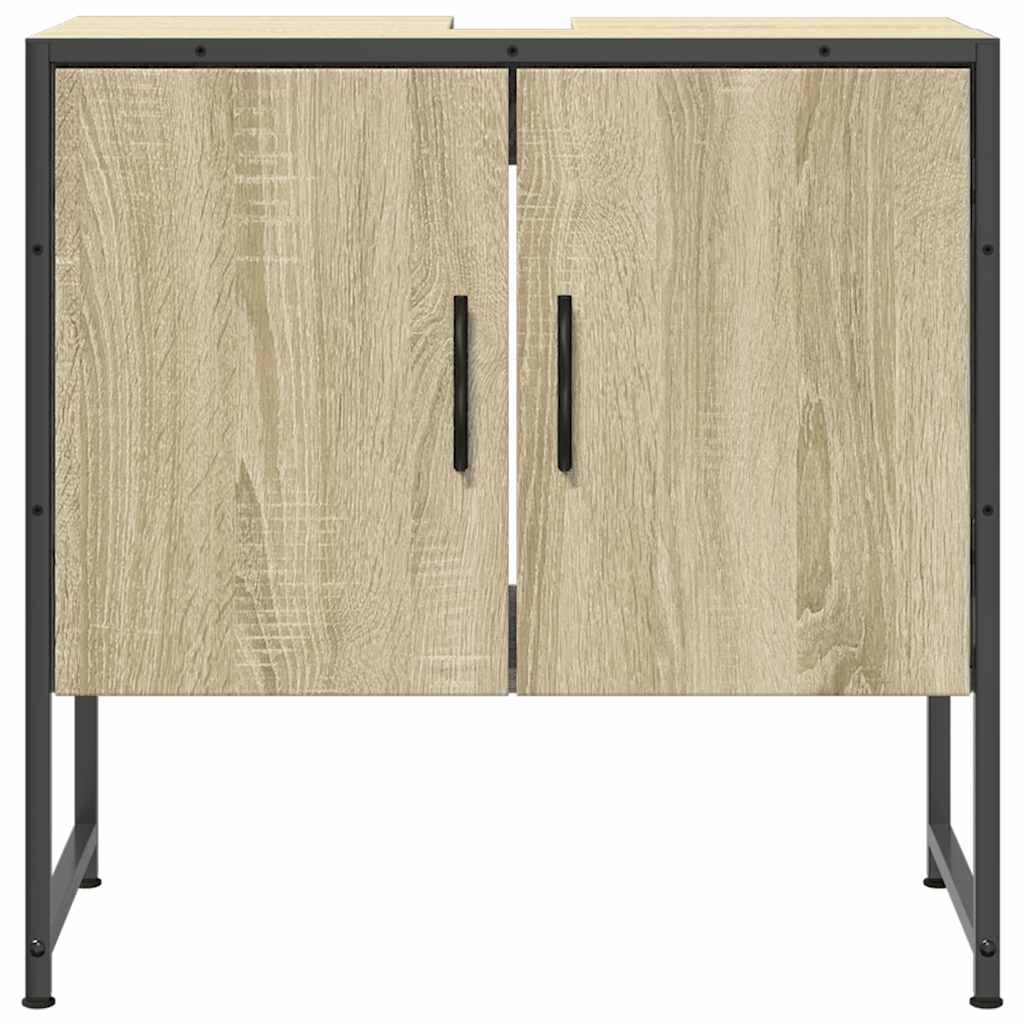 vidaXL Ντουλάπι Νιπτήρα Μπάνιου Sonoma Δρυς 60x33x60 εκ. Επεξ. Ξύλο