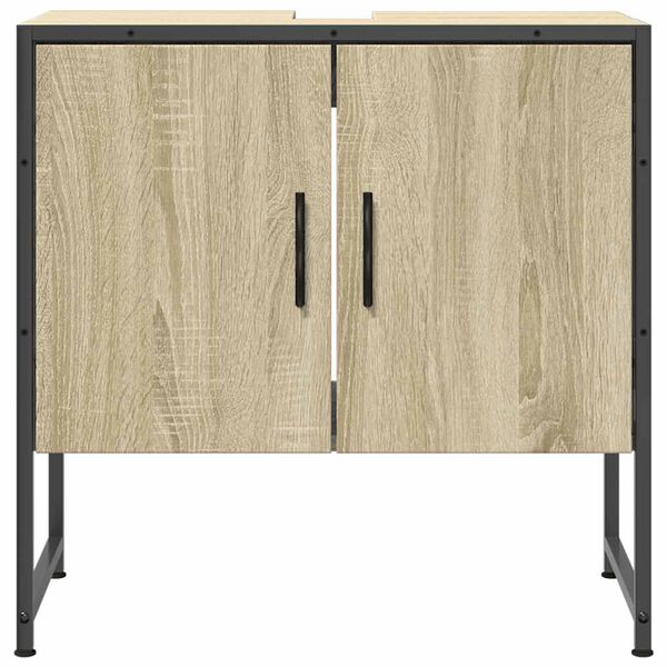 vidaXL Ντουλάπι Νιπτήρα Μπάνιου Sonoma Δρυς 60x33x60 εκ. Επεξ. Ξύλο